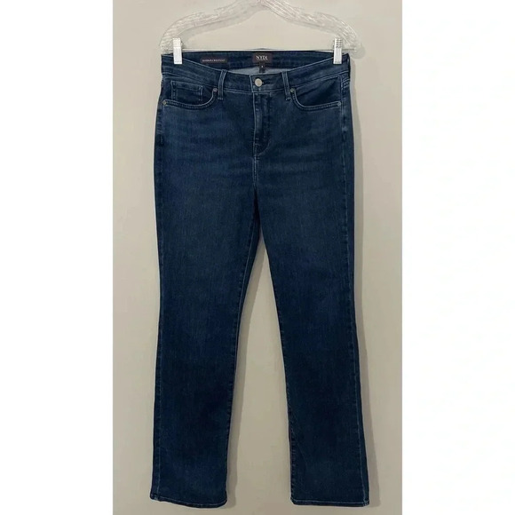 NYDJ Womens Barbara Bootcut Jeans Women’s Size 8 Blue Stretch Lift Tuck - Picture 3 of 13